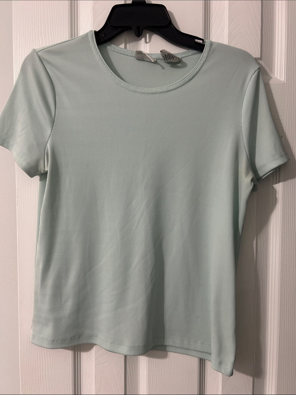 Covington Light Mint Ribbed Short-Sleeve Tee